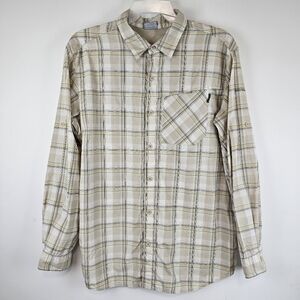 Columbia Men's Button Up Long Sleeve Plaid Insect Blocker Shirt Size XL Fishing